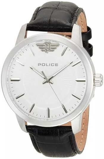 Police Herreklokke PEWJA2227409 Raho Sølvfarget/Lær Ø44 mm