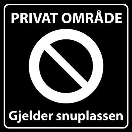 Skilt   Privatrettslig   Gjelder snuplassen