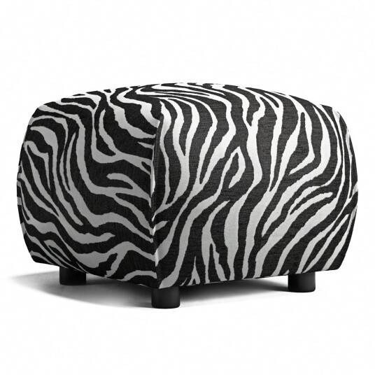 Decotique Le Petite Puff Zebra Sort / Hvit Decotique Le Petite Puff Zebra Sort / Hvit