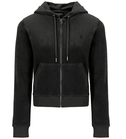 Juicy Couture Robertson Velour Zip - Black