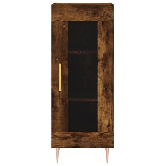 vidaXL Skjenk røkt eik 34,5x34x90 cm konstruert tre
