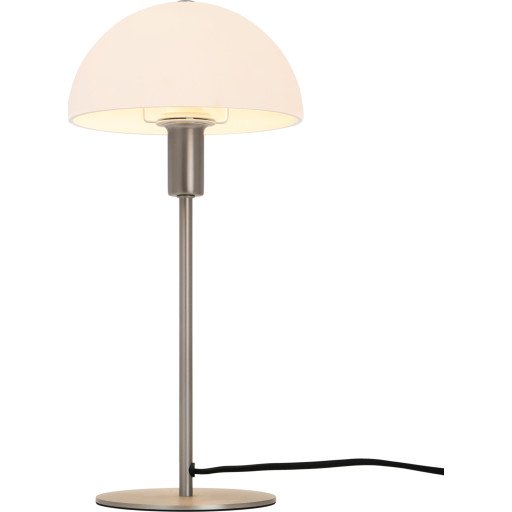 NORDLUX ELLEN BORDLAMPE E14 OPAL/BØRSTET STÅL NORDLUX ELLEN BORDLAMPE E14 OPAL/BØRSTET STÅL