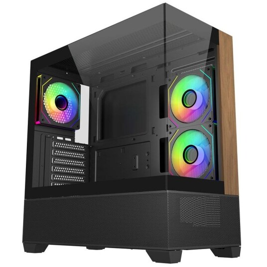 Cooler Master Elite 690 Mid Tower Kabinett i Sort Tre uten Strømforsyning