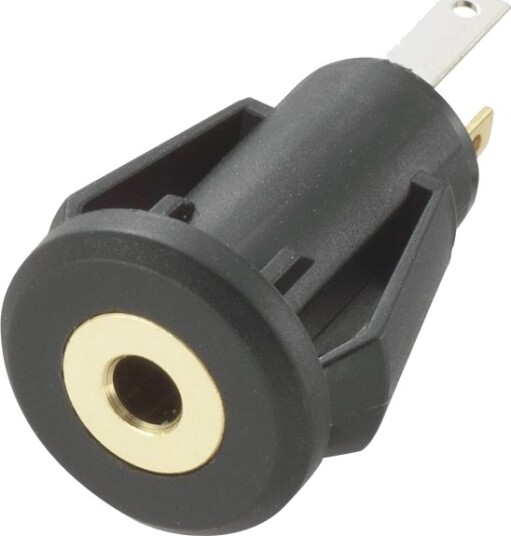 Tru Components 716853 Jackplugg 2,5 Mm Tilkobling Innfelt Vertikal Poltal: 3 Stereo Sort 1 Stk