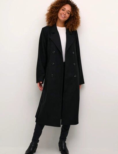 Kaffe Kafanny Long Coat   Black   34