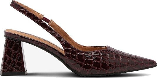 Bianco Pumps biaMaralyn Slingback Croco Patent Rød