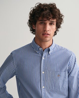 Stripete poplinskjorte i regular-fit COLLEGE BLUE XXXL Stripete poplinskjorte i regular-fit COLLEGE BLUE XXXL