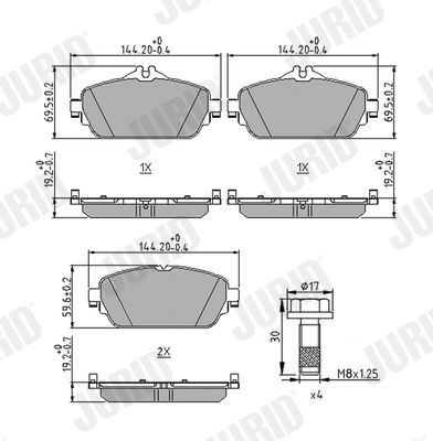 Bremseklosser JURID 573671J Bremseklosser JURID 573671J