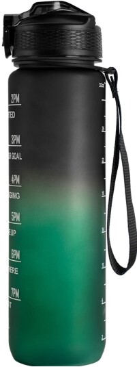 Motivation Bottle water bottle PPNMotBtl1000 B/Dgre grønnsort Motivation Bottle water bottle PPNMotBtl1000 B/Dgre grønnsort