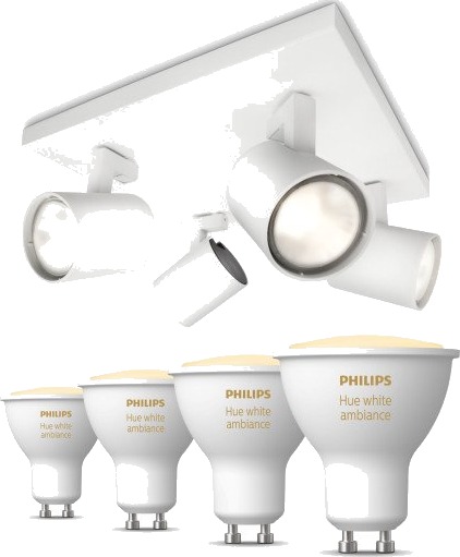 Philips Runner spotter i tak 4 spotter Hue White Ambiance pærer