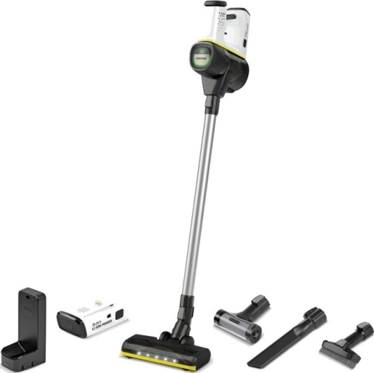 Kärcher Vc 6 Cordless Skaftstøvsuger 2-i-1 Hvit Uten Pose 250 W med 2 Batterier