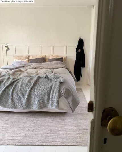 Ullteppe Dhurry grå Størrelse: 300 x 300 cm firkantet form
