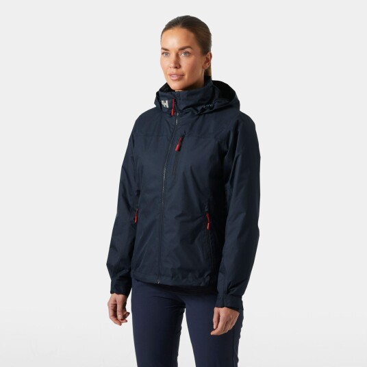 Helly Hansen Crew Hooded Pile Jacket Dame Marineblå XL