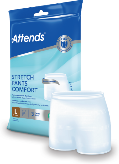 Attends Stretchpants Comfort Unisex Large med korte ben 3 stk. Attends Stretchpants Comfort Unisex Large med korte ben 3 stk.