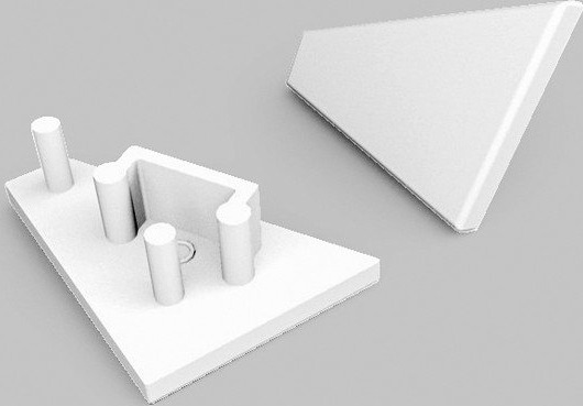Topmet 1 stk. Endestykke CORNER10 GEN2 Hvit Topmet 1 stk. Endestykke CORNER10 GEN2 Hvit