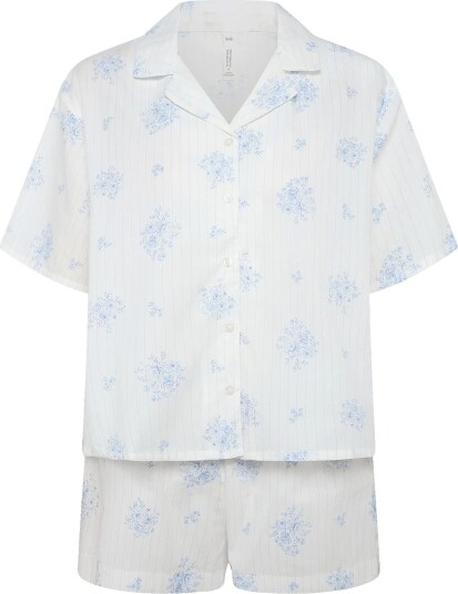 Hunkemöller Pj Ss Woven Print White XL