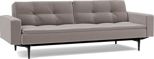 Sovesofa Dublexo med Armlener & Sort Styletto ben B 6003695