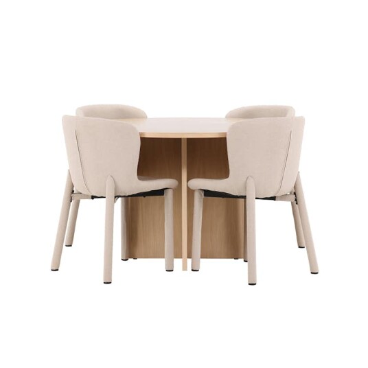 Spisegruppe Venture Home Strada Ø120 cm med 4st Astoria Spisestoler
