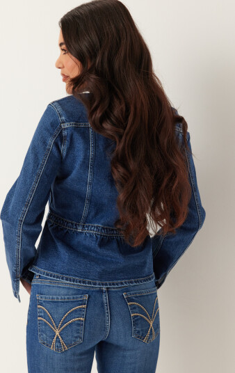 ONLY Onlremi L/S Peplum Jacket Dnm Mae Blue M ONLY Onlremi L/S Peplum Jacket Dnm Mae Blue M