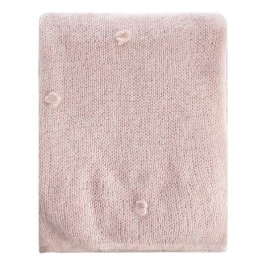 Pledd i mohair i lekker rosafarge. Pledd i mohair i lekker rosafarge.