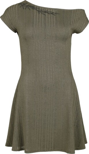 Killstar Goth Kort kjole Forest Fable Ethereal Forest Mini kjole XS til XXL Damer khaki