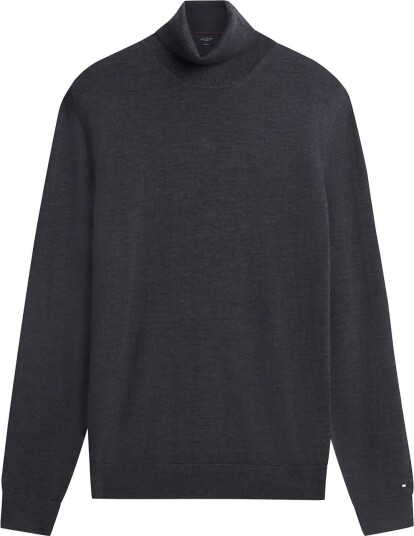 Tommy Hilfiger Ny Merino Roll Neck Sweater DARK GREY HEATHER S Tommy Hilfiger Ny Merino Roll Neck Sweater DARK GREY HEATHER S
