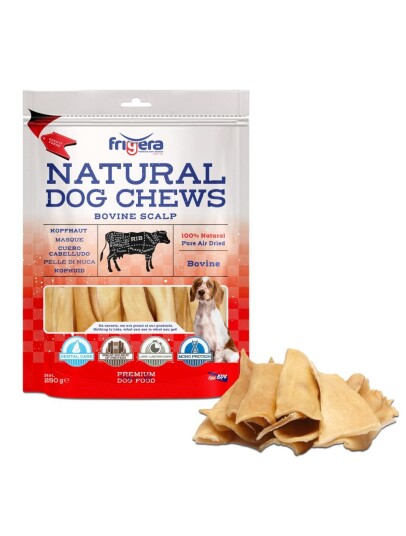 Frigera Natural Dog Chews Bovine Scalp 250Gr (402285851803)