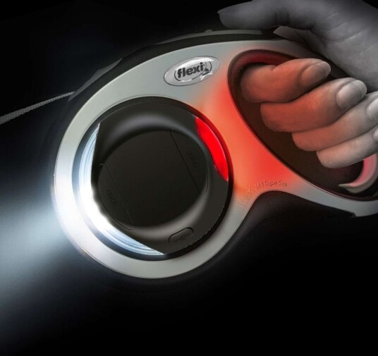 Flexi LED Lys til Hundebånd Svart