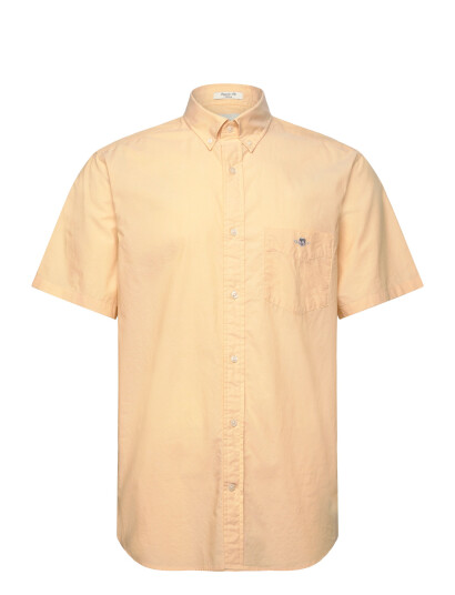 GANT Reg Classic Poplin Ss Shirt   Yellow   XXXXL