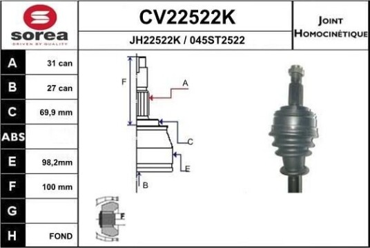 EAI CV22522K Drivledd