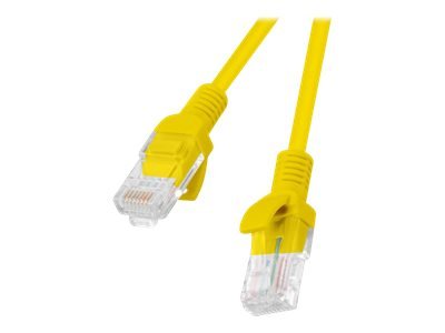 Lanberg Koblingskabel Rj-45 Hann Til Rj-45 Hann 25 Cm Utp Cat 5E Flertrådet Formstøpt Uten Hindringer Gul Ral 1016 En Pakke 10