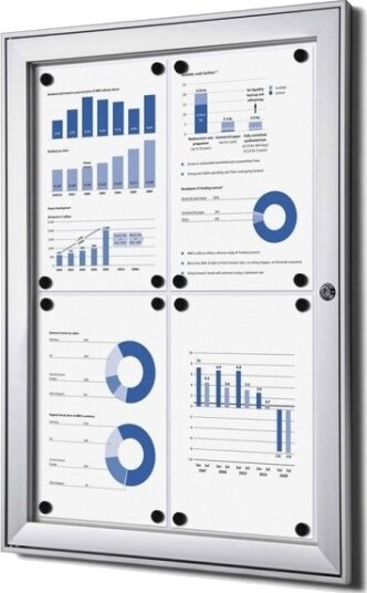 Twin Whiteboard Udhængsskab Til Indendørs Og Udendørs Med Overdækning – 4 X A4 Twin Whiteboard Udhængsskab Til Indendørs Og Udendørs Med Overdækning – 4 X A4