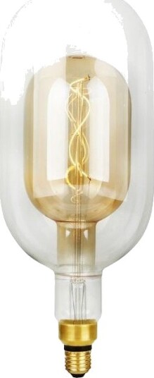 Spl E27 4,9W dimbar LED pære Filament Flex Double Tube 38,5cm 470lm 2200K Gullfarget glass Dimbar : Dimbar Kulør : Ekstra varm