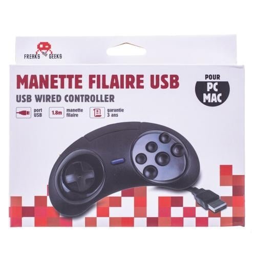 Trade Invaders 6 knapps USB kontroller MEGADRIVE form for PC/MAC
