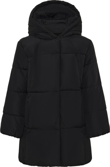 Mango Hood Puffer Coat Black 140
