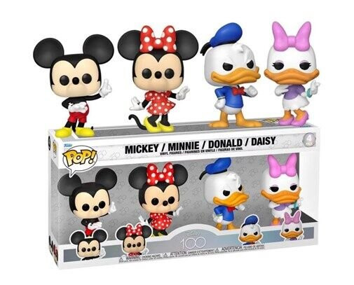 Funko! - Disney 100: Mickey & Friends 4-Pack (Mickey/Minnie/Donald/Daisy) - Figur