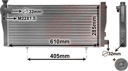 VAN WEZEL 40002099 Radiator motorkjøling