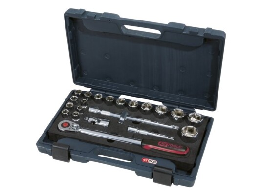 Ks Tools 918.0625 Støpselsett 1/2" 22 Hoder Kromvanadiumstål 4,75 Kg Ks Tools 918.0625 Støpselsett 1/2" 22 Hoder Kromvanadiumstål 4,75 Kg