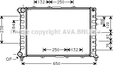 PRASCO ALA2038 Radiator motorkjøling