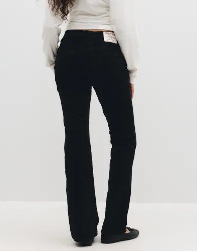 True Religion Svart Baby Cord Becca Mr Bootcut