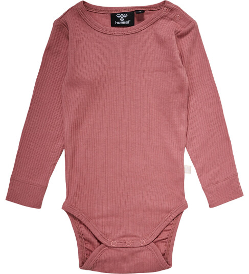 Hummel Body L/æ Rib hmlRene Dusty Rose 62 Langermet Body Rosa