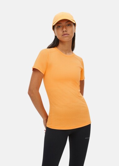 Röhnisch Jacquard Tee Blazing Orange Xs Trenings-T-Shirts