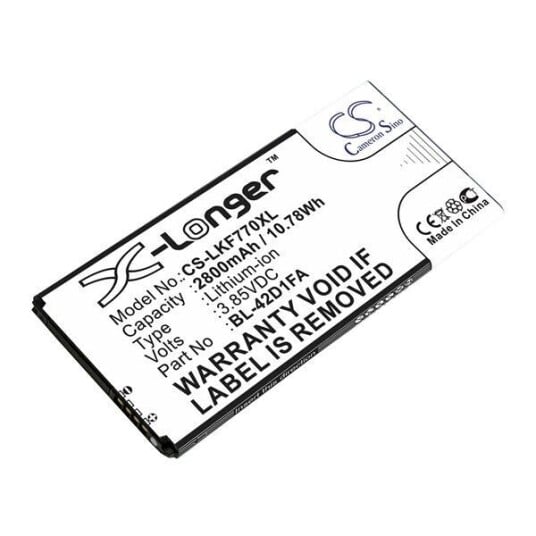 LG MK6M batteri (2800 mAh 3.85 V, Sort)