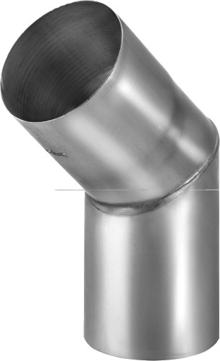 76 mm VM ZINC albuerør utvendig søm 45 grader