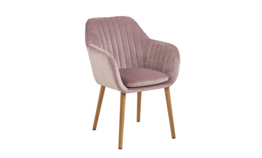 Soffadirekt VIVIEN Stol Rosa/Eik