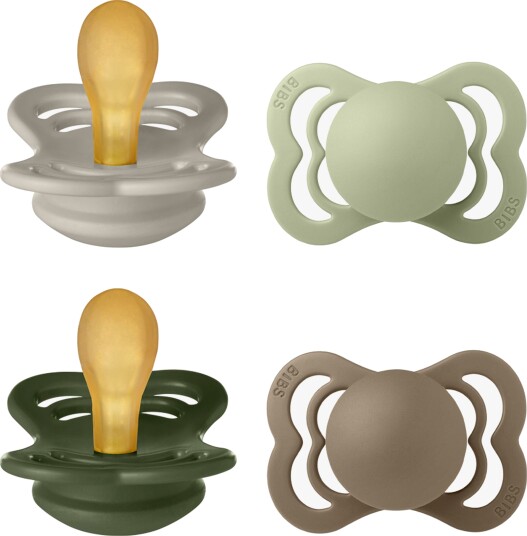BIBS Supreme Smokk 4-Pakk Lateks Str. 1 Sand/Sage/Hunter Green/Dark Oak