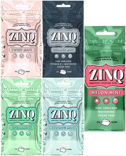 Taste Them All    Zinq Tyggegummi Pose   Fem Smaker   Pakketilbud