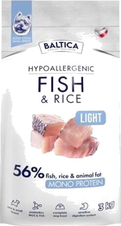 Baltic Agro Hypoallergen Baltica Baltica Nutraceutic & Ris Light Xs S Fisk 3 kg