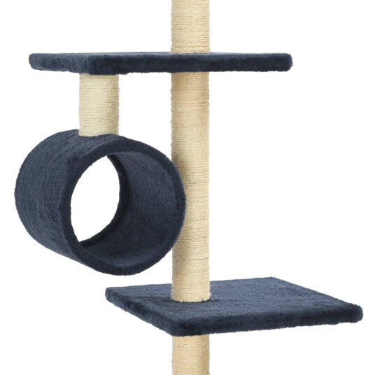 Vidaxl Kloretre Med Klorestolper I Sisal 260 cm Mørkeblå