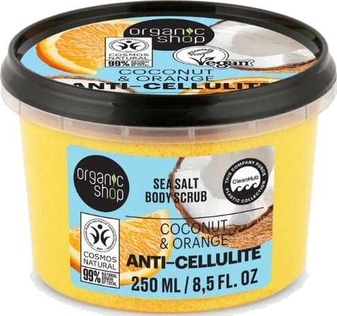 Organic Shop sea salt body scrub coconut & orange 250 ml Organic Shop sea salt body scrub coconut & orange 250 ml